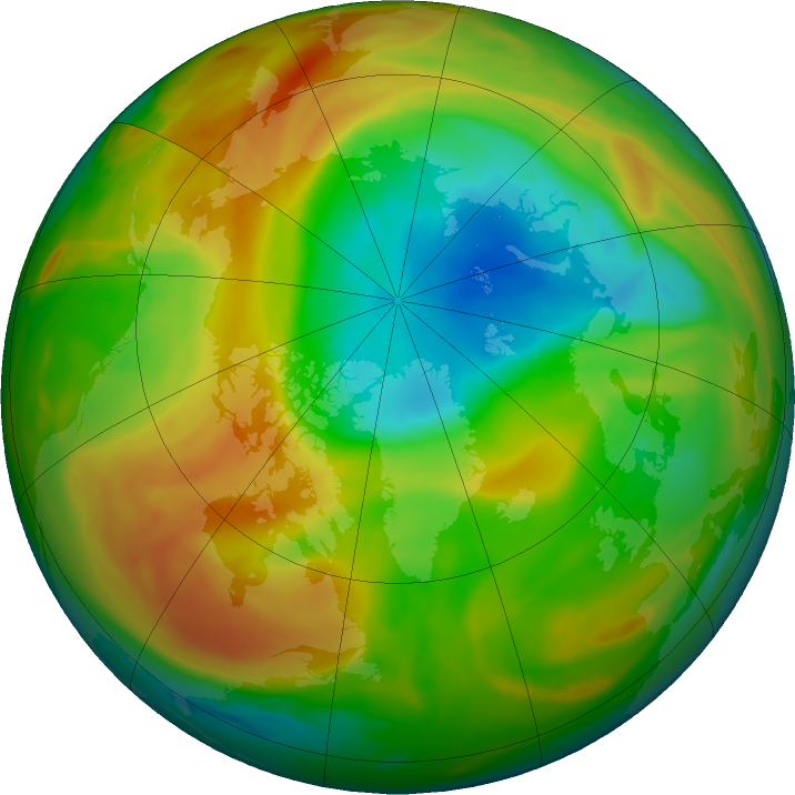 Arctic ozone map for 15 April 2020